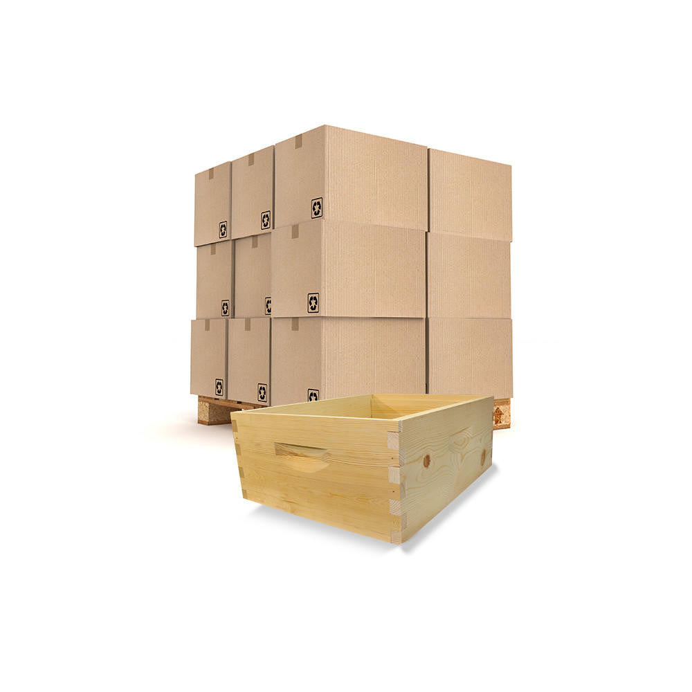 Bulk Unassembled 9 5/8" Commercial Grade Deep Hive Box, 36+ Boxes