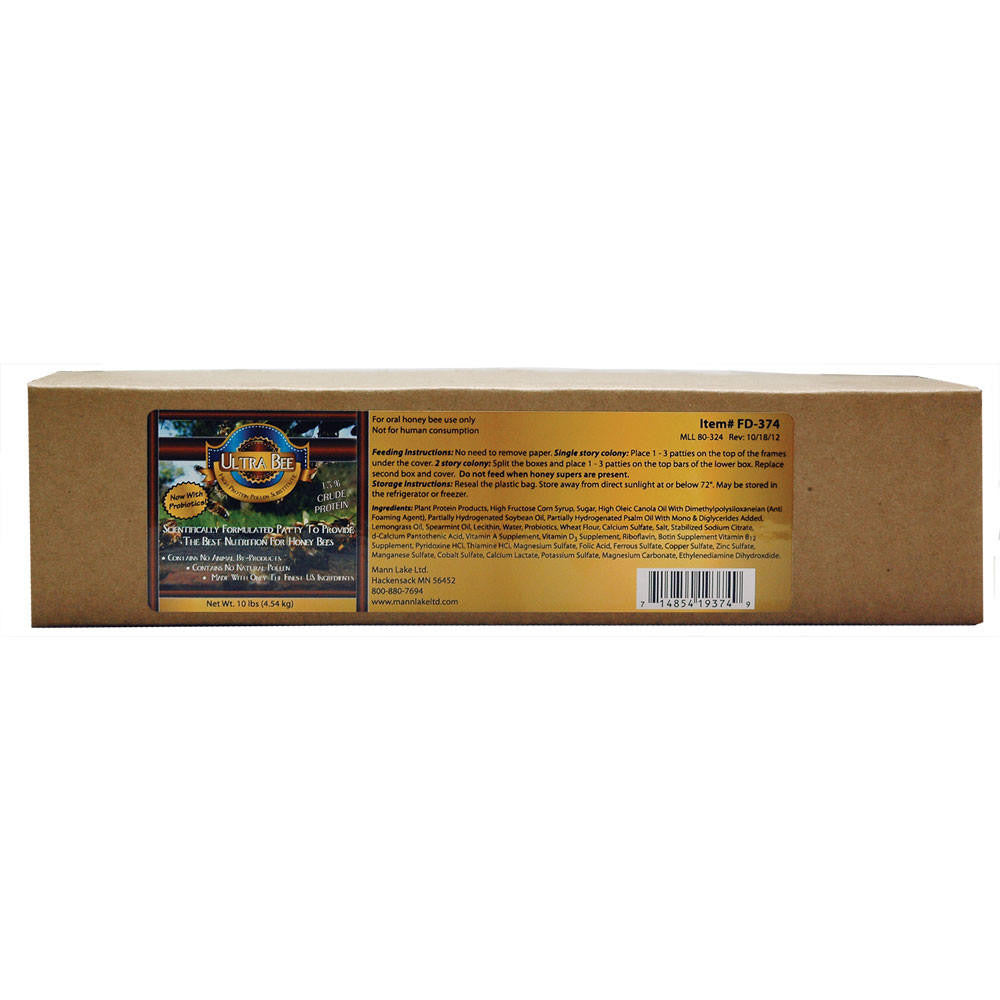 Ultra Bee Pollen Substitute Patties, 10 lb